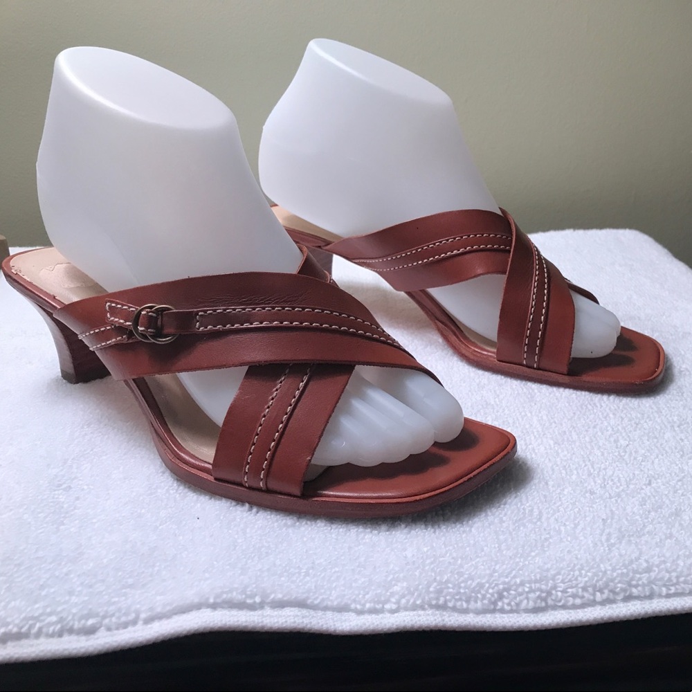 Ralph Lauren leather slip on sandal