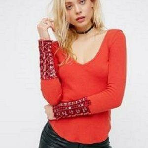 Free People NWT Art School Cuff Top