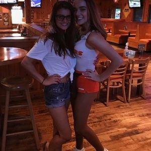 Original Hooters Girl Orange Shorts
