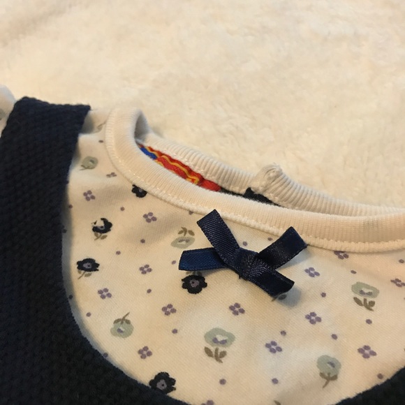 Navy Onesie with Flowers - Picture 3 of 6
