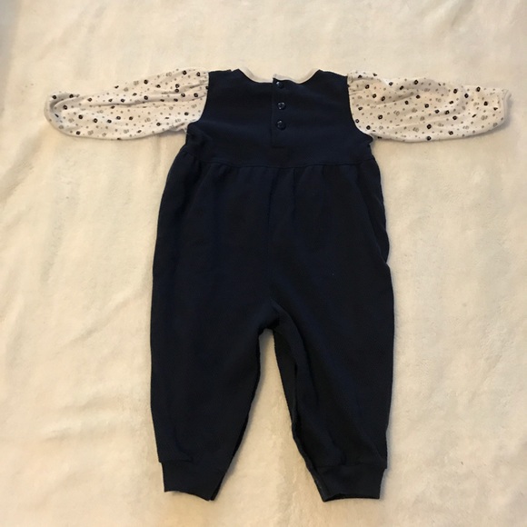 Navy Onesie with Flowers - Picture 5 of 6