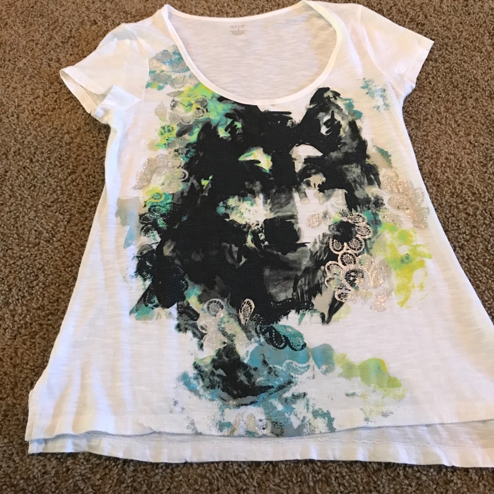 White a.n.a graphic tee shirt