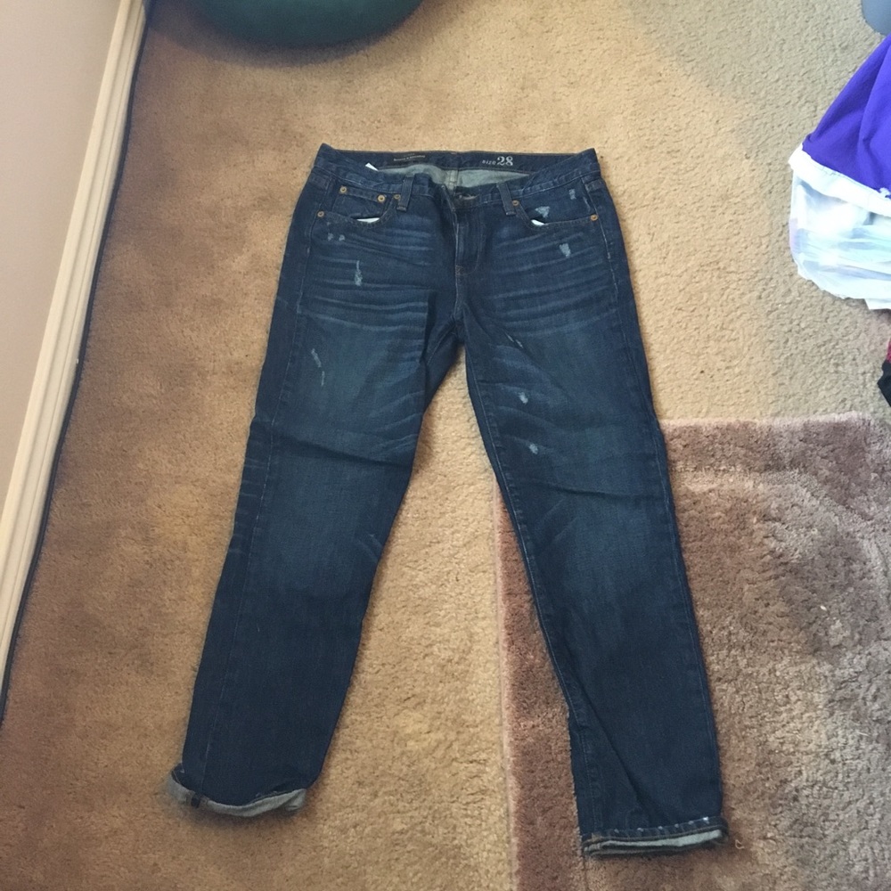 J. Crew broken in boyfriend jeans