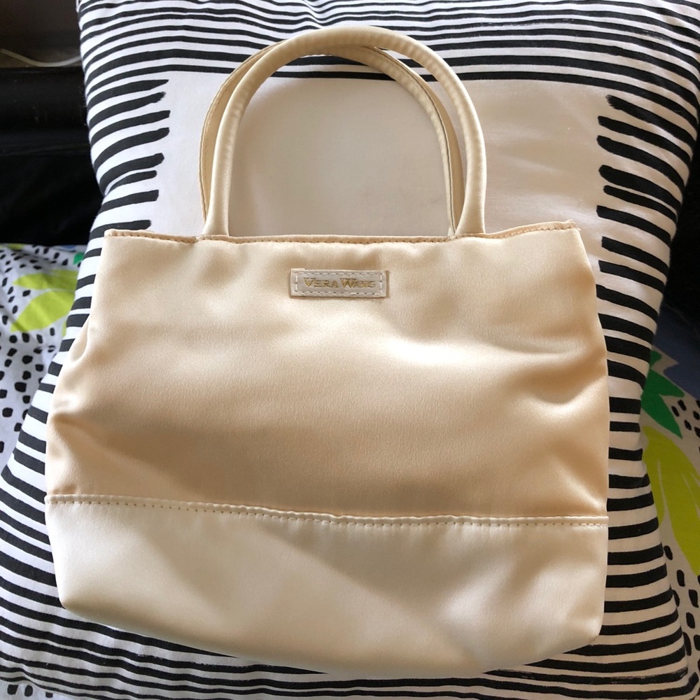 Satin Vera Wang bag ivory and cream like new