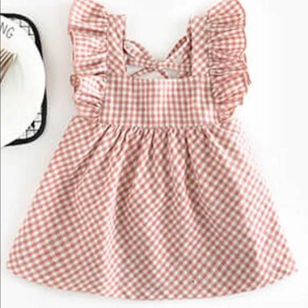 Greenberry Kids Rose Gingham Dress, Size 2-3 years