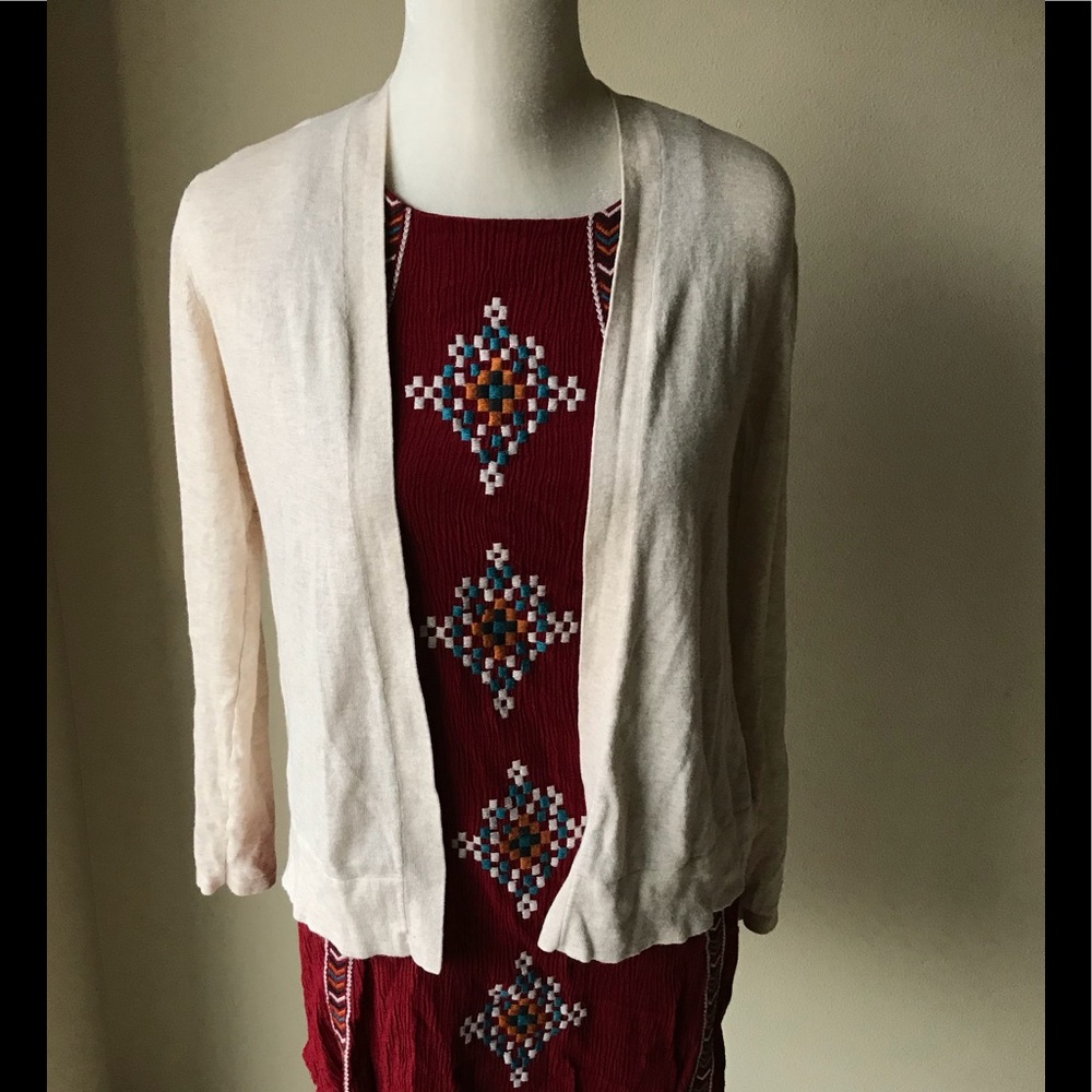 Simple Old Navy cream cardigan