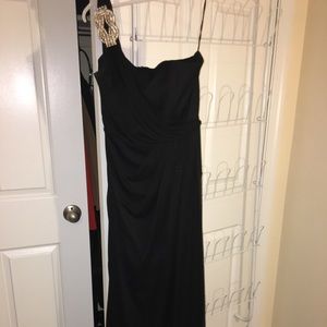 Floor length one sleeve gala dress