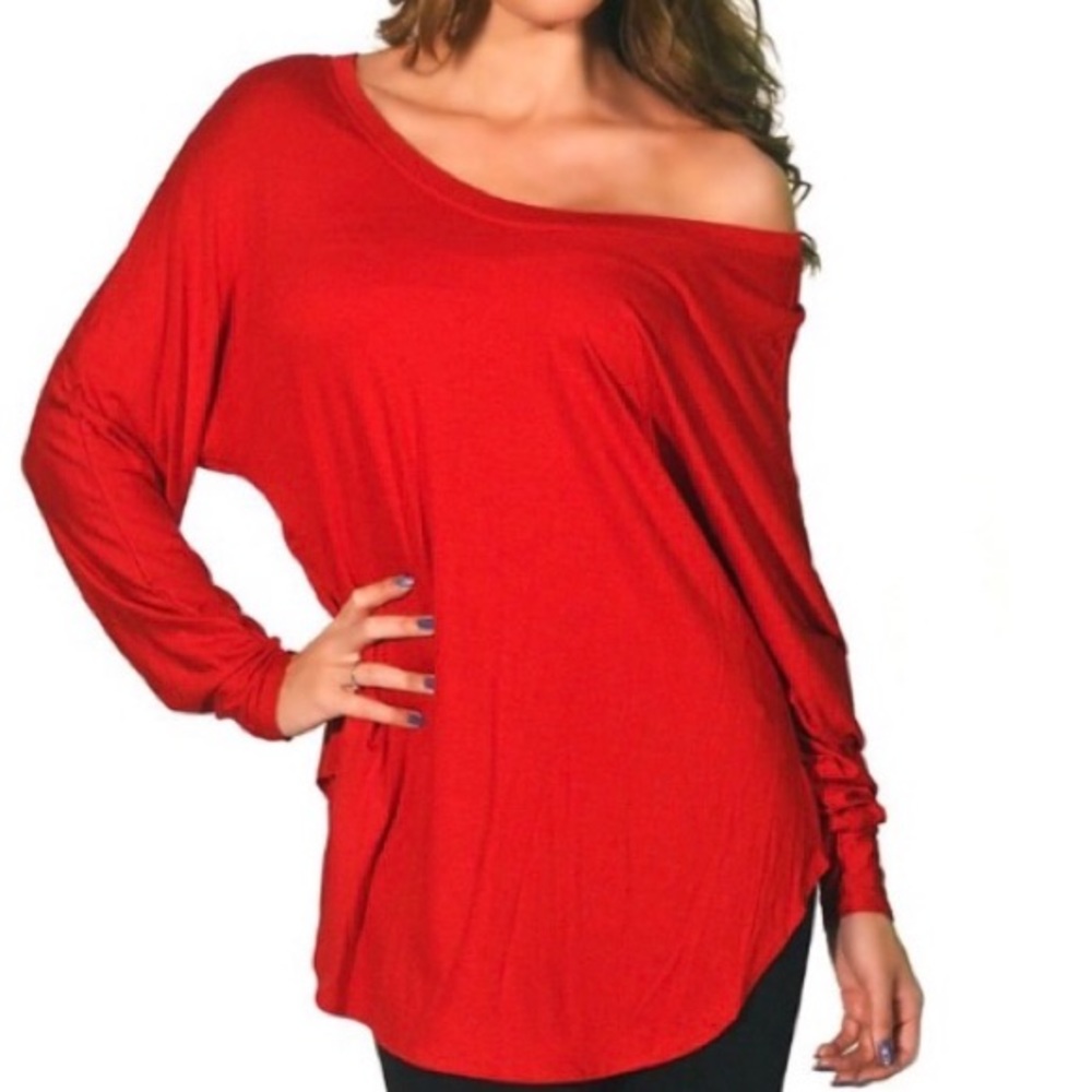 🆕🇺🇸Off-Shoulder Top - Red