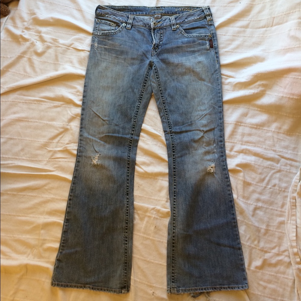 Distressed Silver Jeans