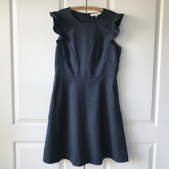 LOFT Dresses & Skirts - Ann Taylor Loft Dress With Ruffle Sleeves