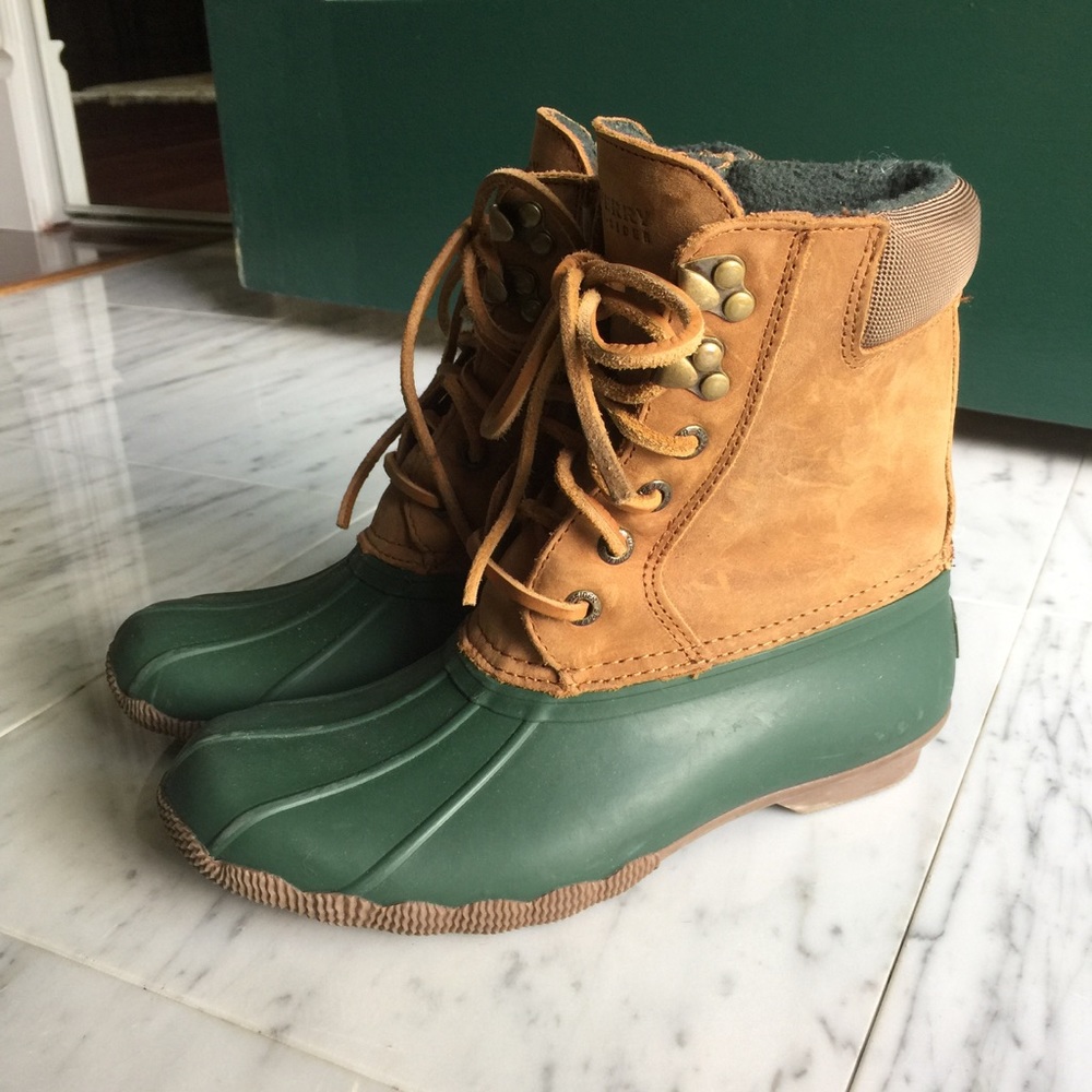 Sperry top-sides saltwater leather duck rain boot