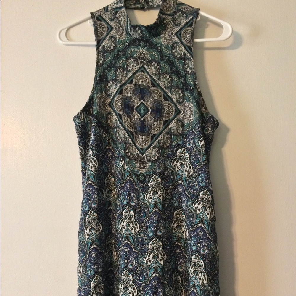 AE outfitters boho sleeveless high neck dress