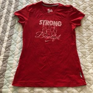 Nike Dri-Fit tee “Strong Is The New Beautiful”