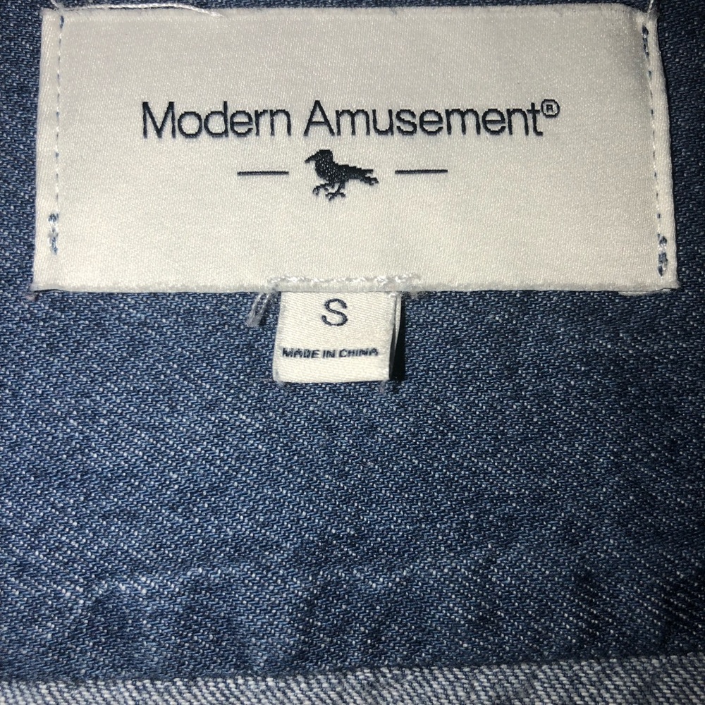 Modern Amusement Denim Button Up