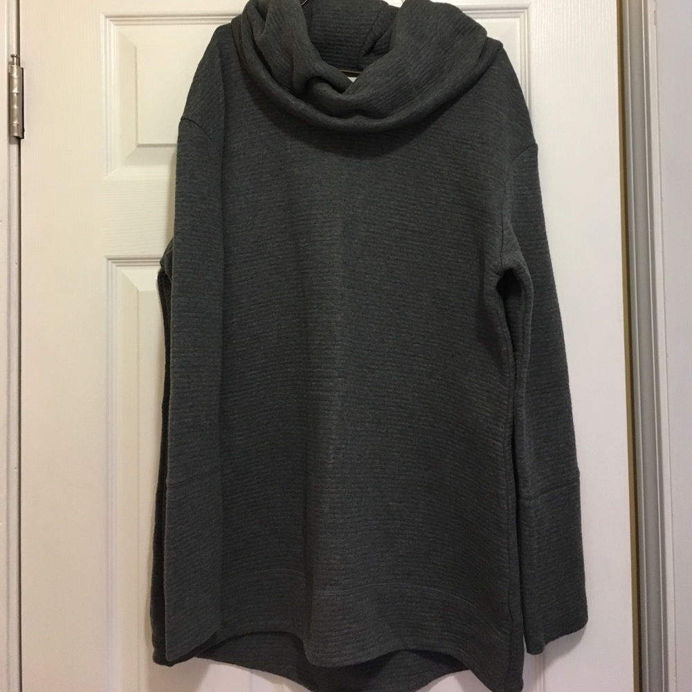 Cowl neck tunic sweatshirt