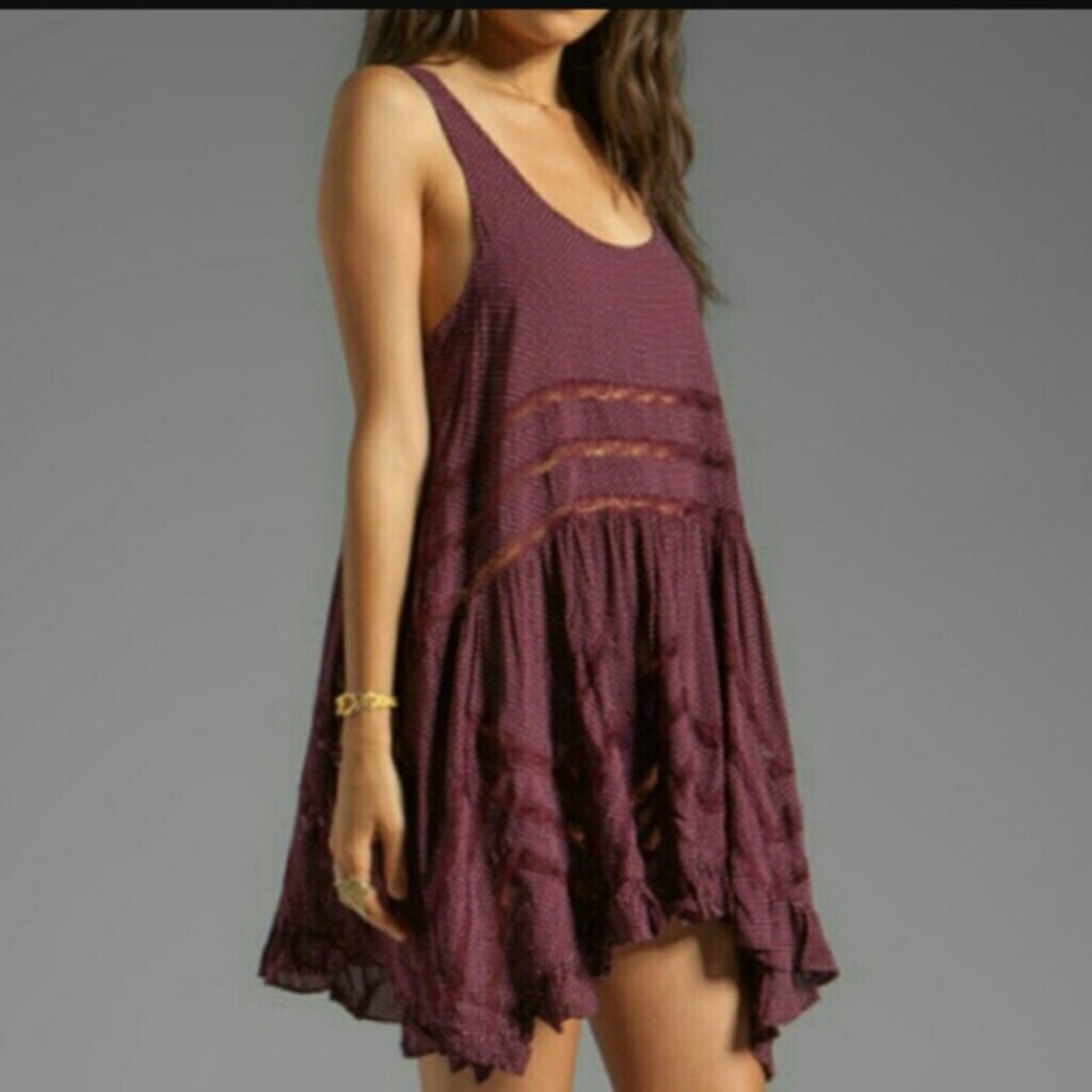 FREE PEOPLE DEEP PURPLE TRAPEZE SLIP