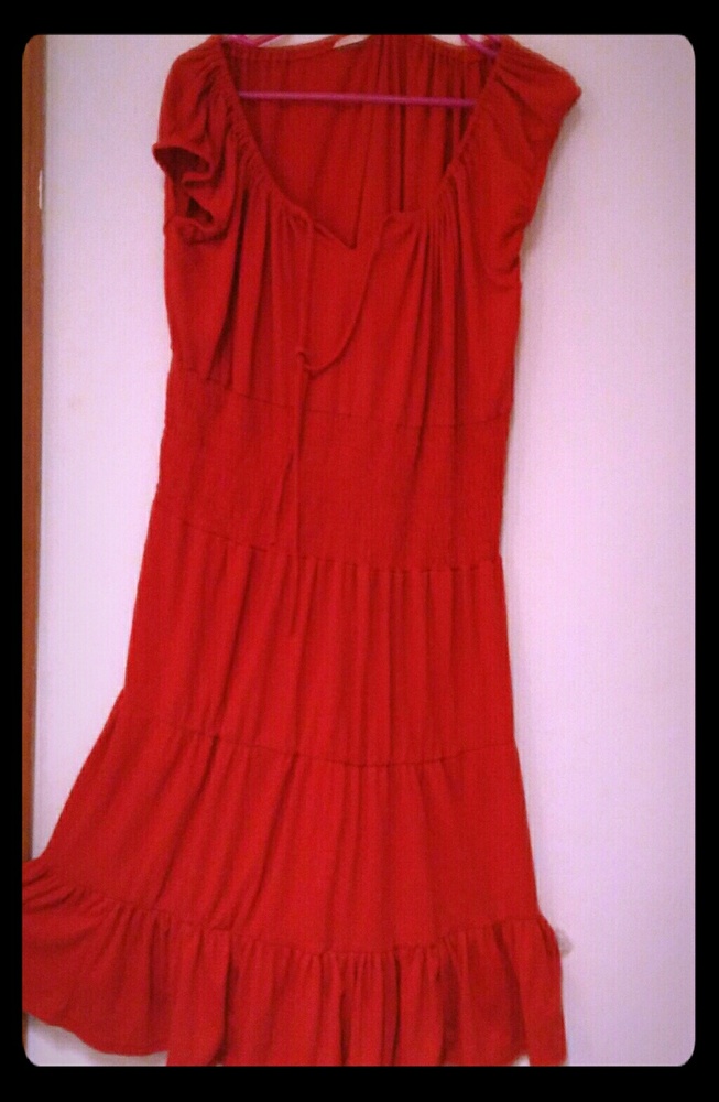 Mini Sexy Dress, Rust color