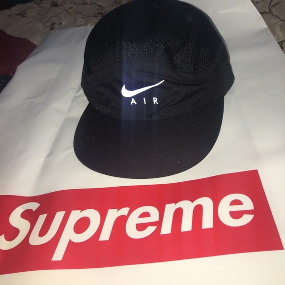 supreme nike trail running hat black