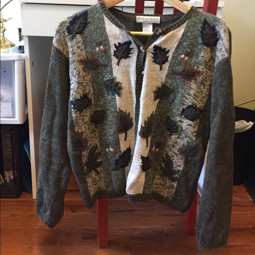 Sweater with leaves on it!