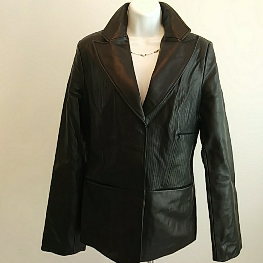 bebe Leather Blazer NWOT