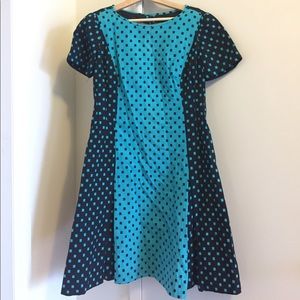 Black and Blue square pattern dress