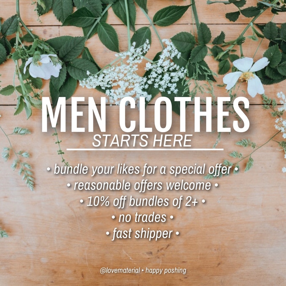 Men Clothes Starts Here