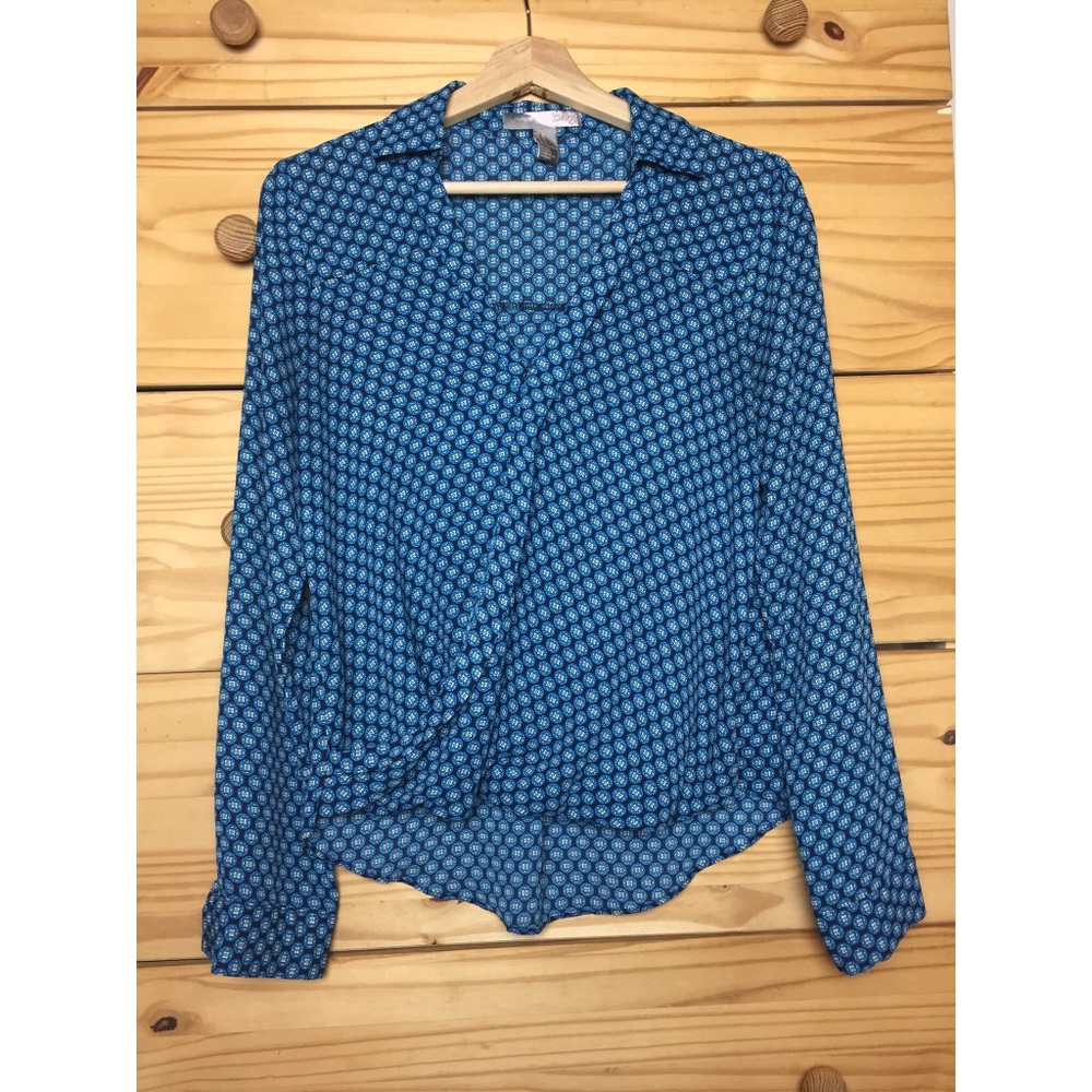 Forever 21 Long Sleeve Wrap Blouse
