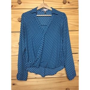 Forever 21 Long Sleeve Wrap Blouse