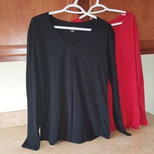 Pair of A.N.A. Long Sleeve Tees