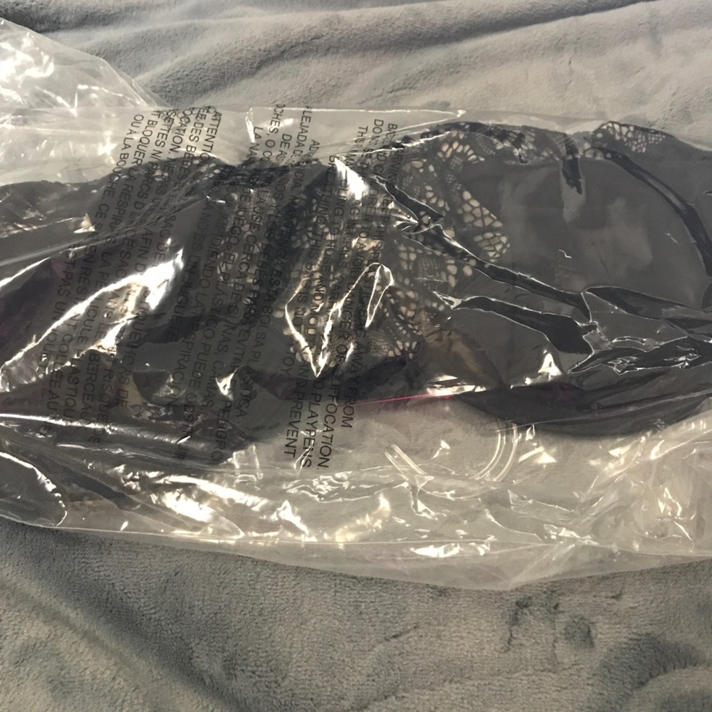 Black bra with lace