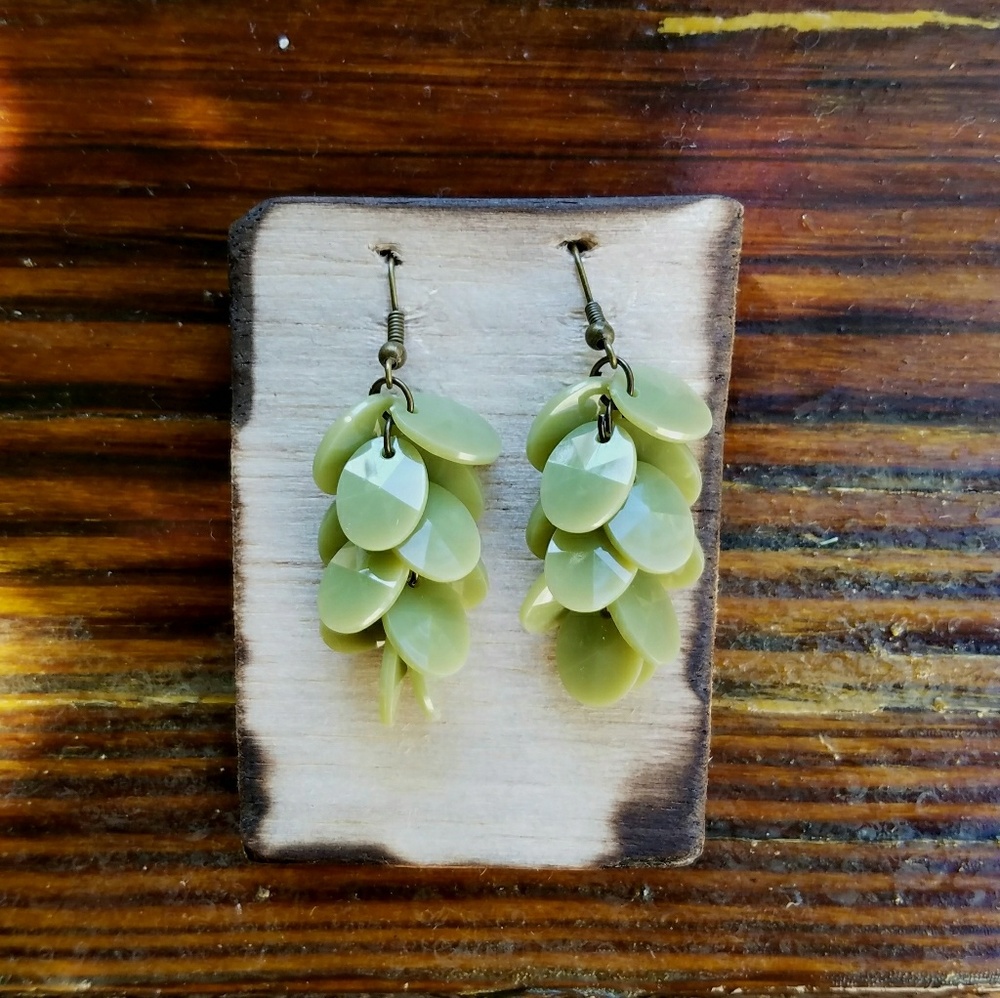 Handmade "Bella" Earrings in Green