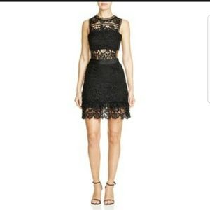 Aqua lace illusion dress