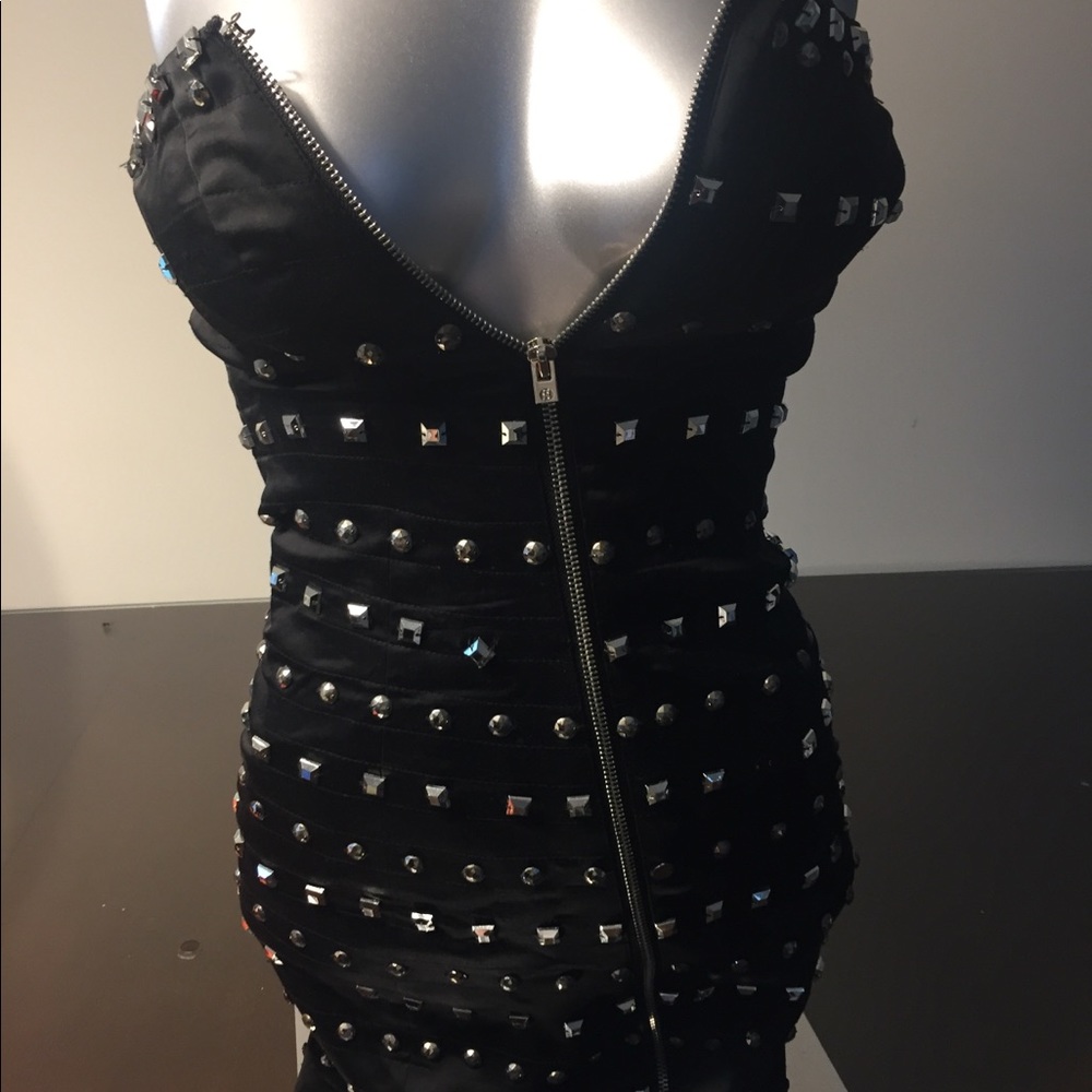 XS bebe dress with studs all  over.