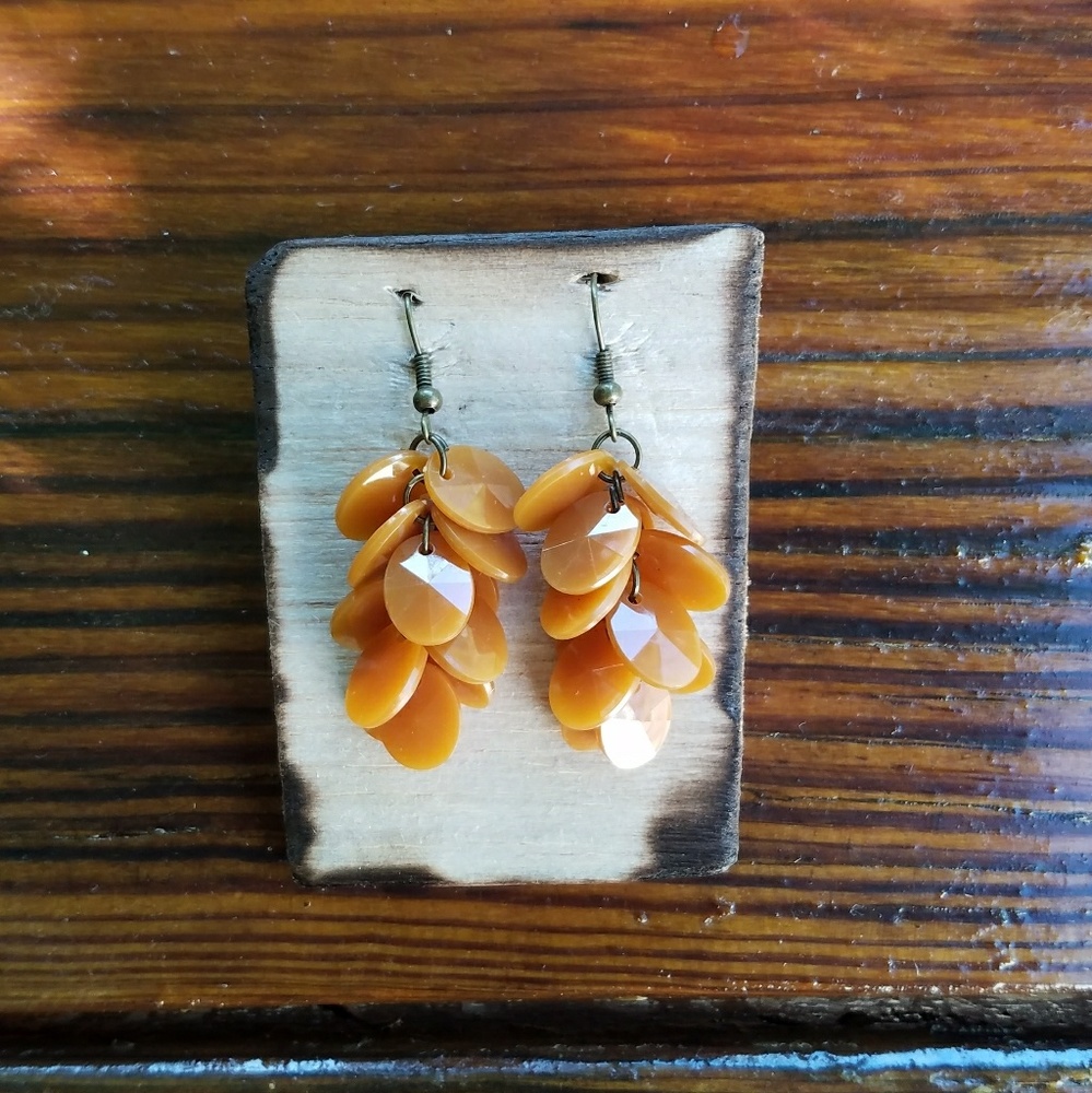 Handmade "Bella" Earrings in Caramel / Brown