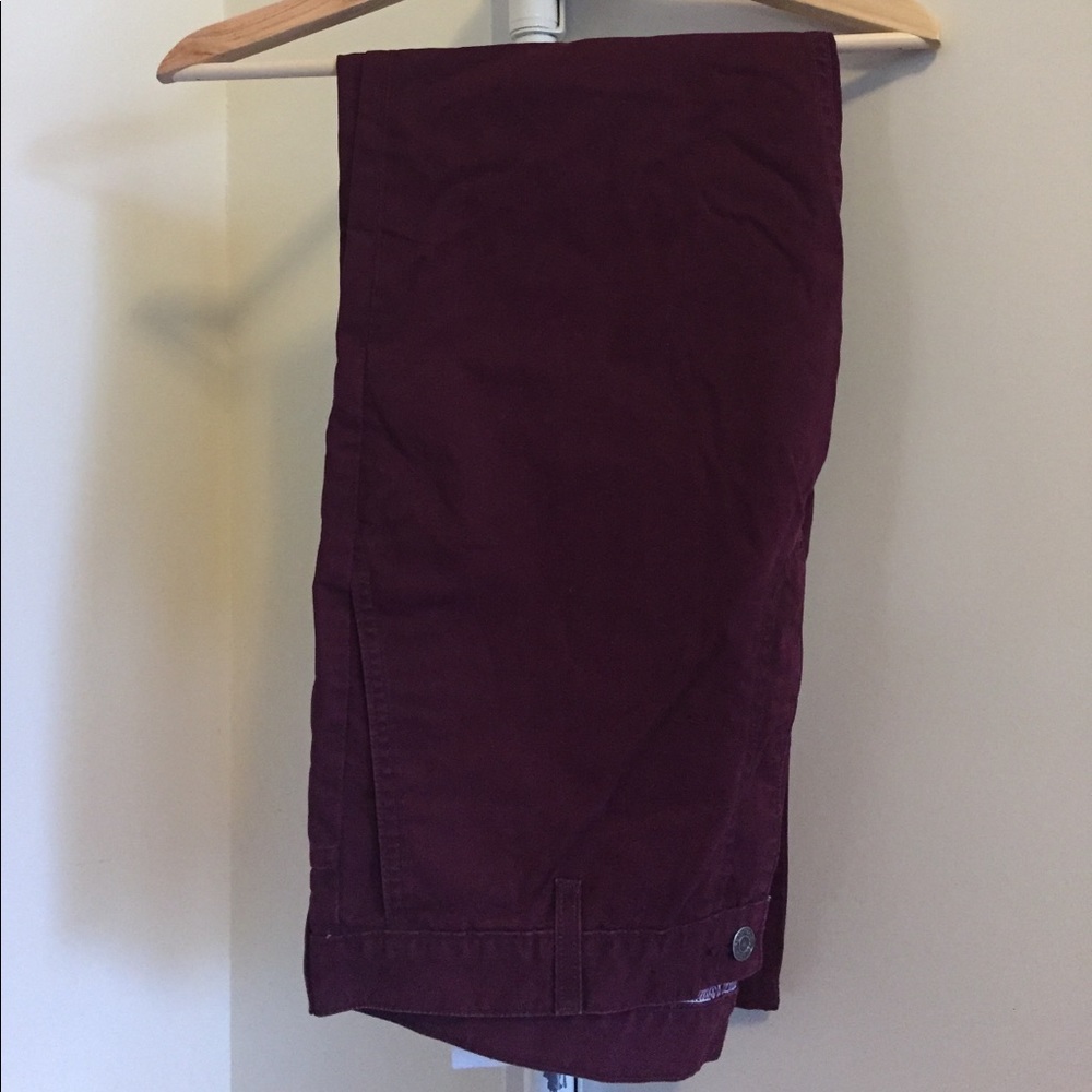 Burgundy Levi Slim Trousers 36x32