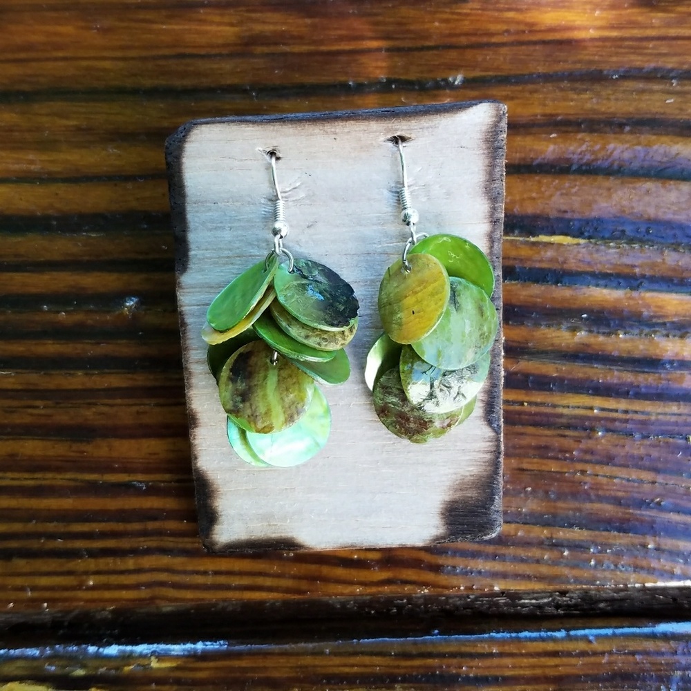 Handmade "Bella" Earrings in Green