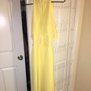 Yellow maxi summer dress