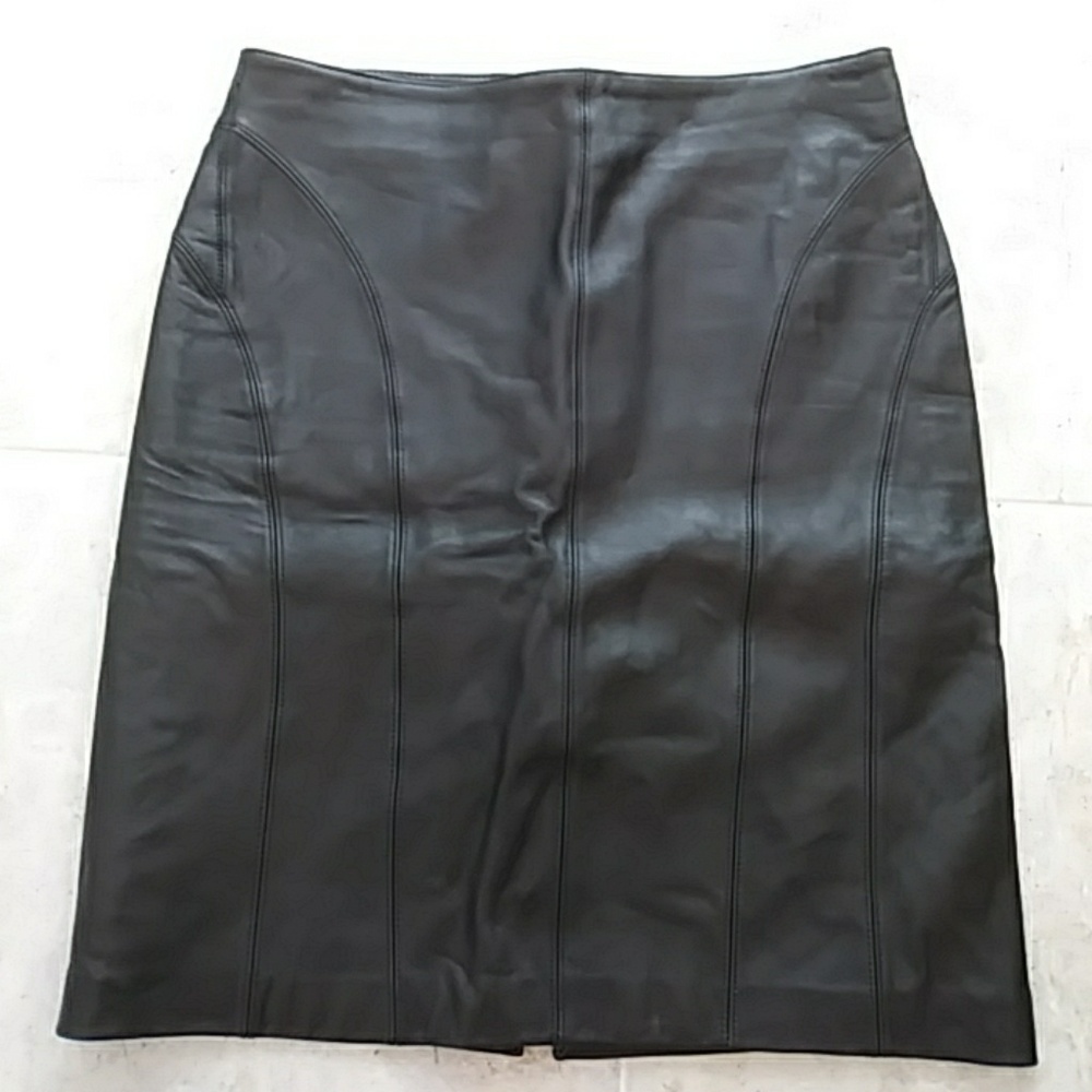 NWT bebe Black Leather Skirt