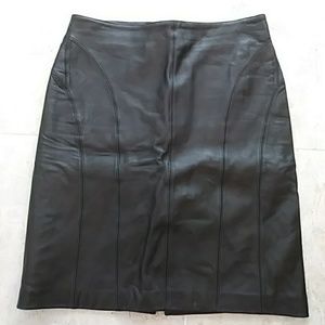NWT bebe Black Leather Skirt