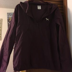 Hooded pullover windbreaker