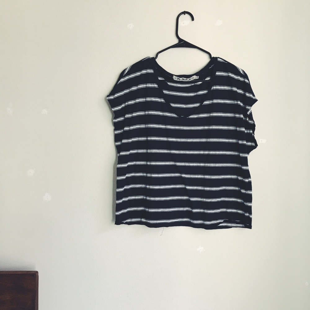 Navy and white striped shirt!