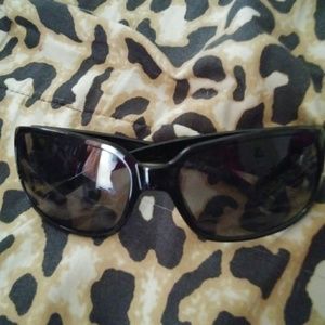 All black purple paw print sunglasses