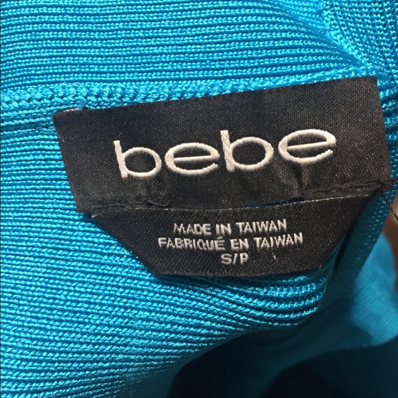 Small turquoise bebe bandage skirt. - Picture 5 of 8