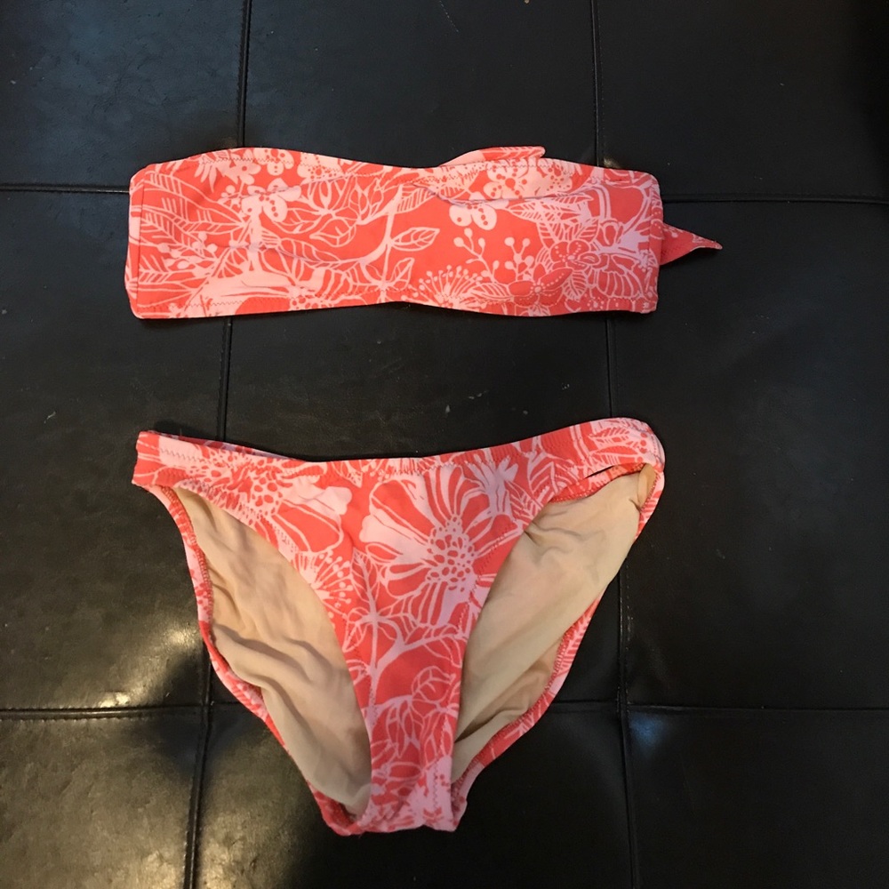 Jcrew bandeau swim top and bikini bottoms