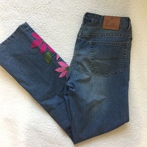 Vintage Lilly Pulitzer embroidered jeans
