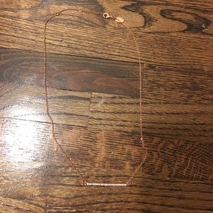 Rose gold diamond bar necklace 💎
