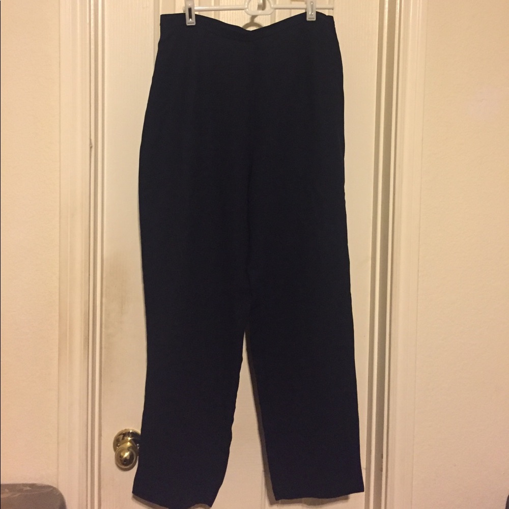 Navy dress pants.