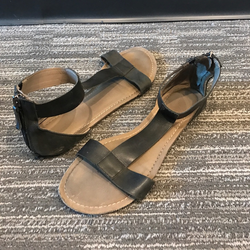 black sandals
