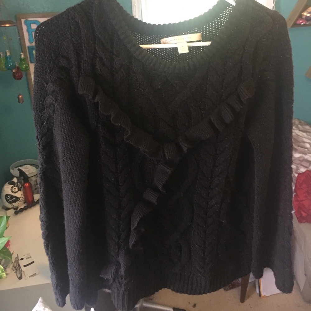 Black Lauren Conrad Cable Knit Sweater