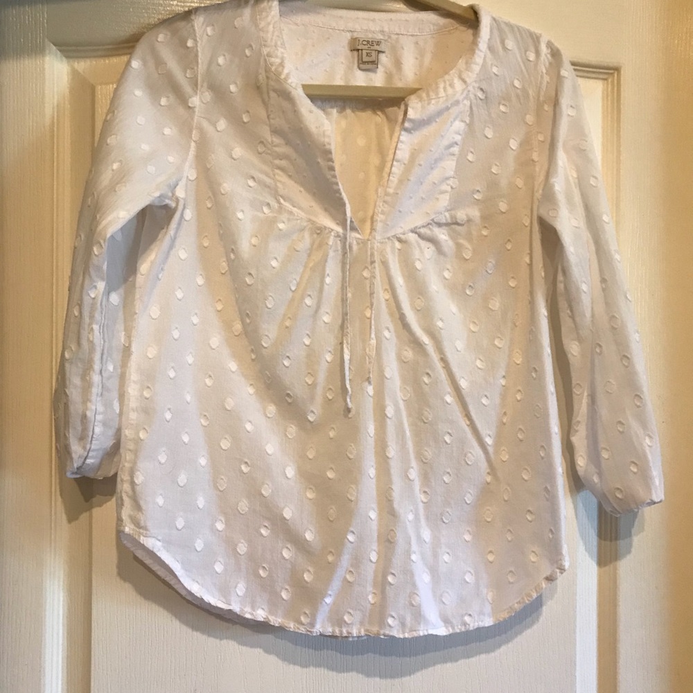 J.Crew EUC polka dot blouse
